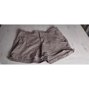 Lane Bryant Women's‎ Sz 18 Khaki Stretchy Shorts With Ruffle Pocket Machine Wash